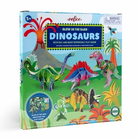 eeBoo Dinosaur Glow-In-The-Dark 3D Building Set for Kids, Ages 5 