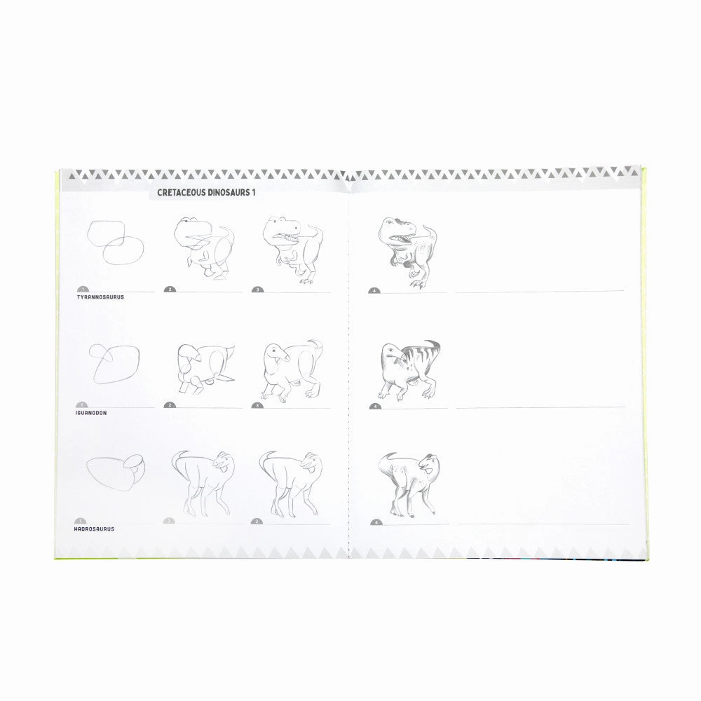eeBoo Learn to Draw Dinosaurs Art Instruction Book
