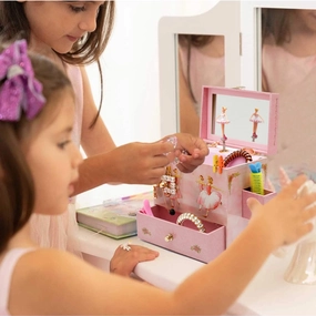 Enchantmints Ballerina Musical Jewelry Box - Swan Lake Tune Girls Musical Keepsake