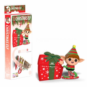 Eugy 3D Christmas Elf Cardboard Craft Kit for Children Ages 6 and Up