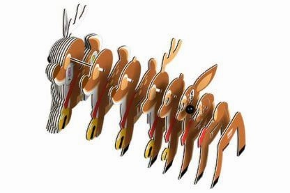 Eugy 3D Christmas Reindeer Cardboard Craft Kit for Children Age 6 & Up