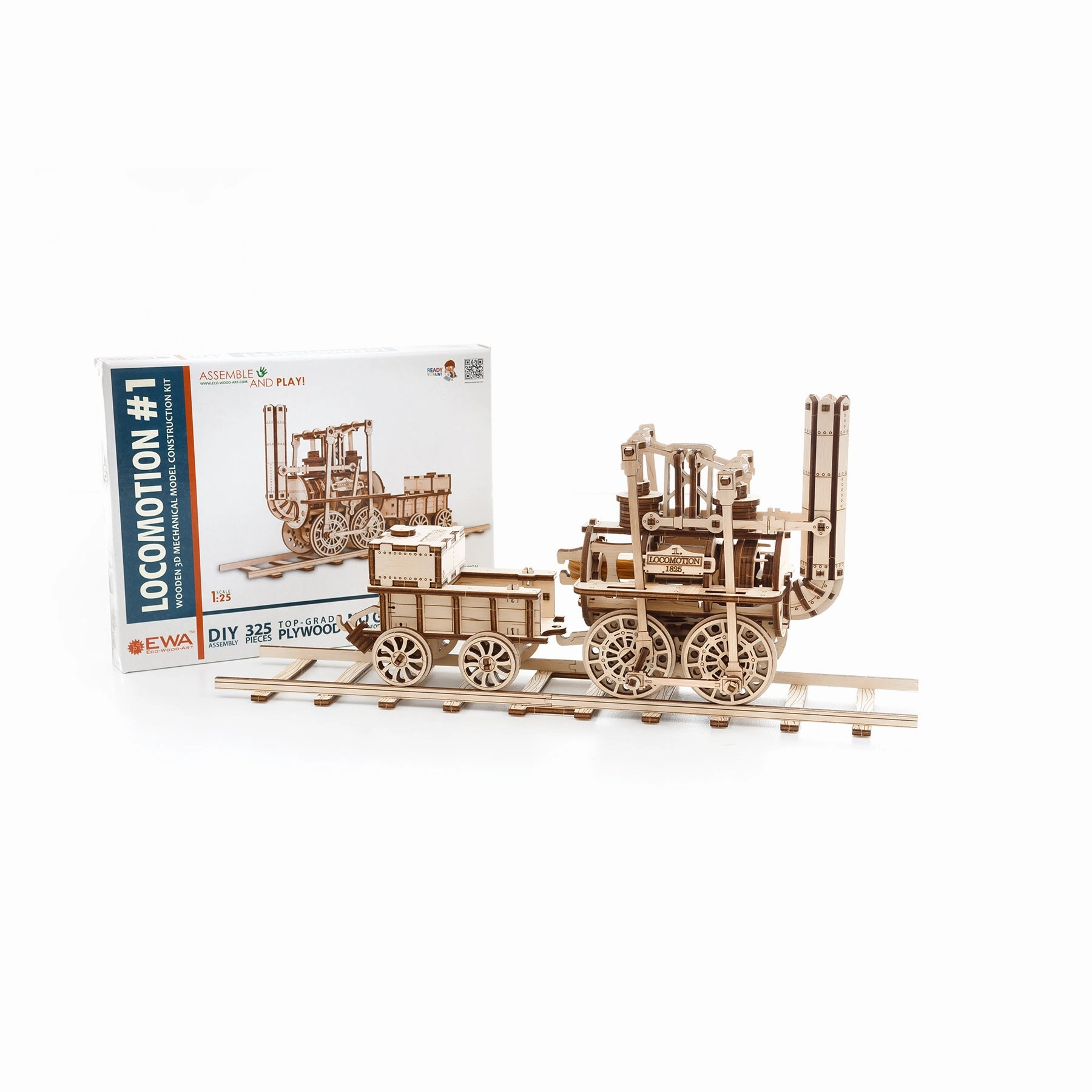 EWA Eco-Wood-Art Locomotive 3D Wooden STEM Construction Kit
