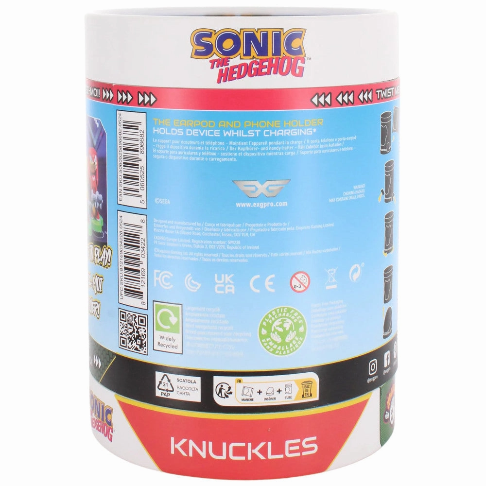 Exquisite Gaming: Holdems: SEGA - Knuckles - Earbud & Phone Holder