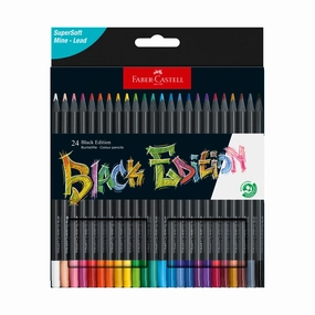 Faber-Castell Black Edition 24-Count Colored Pencils Set