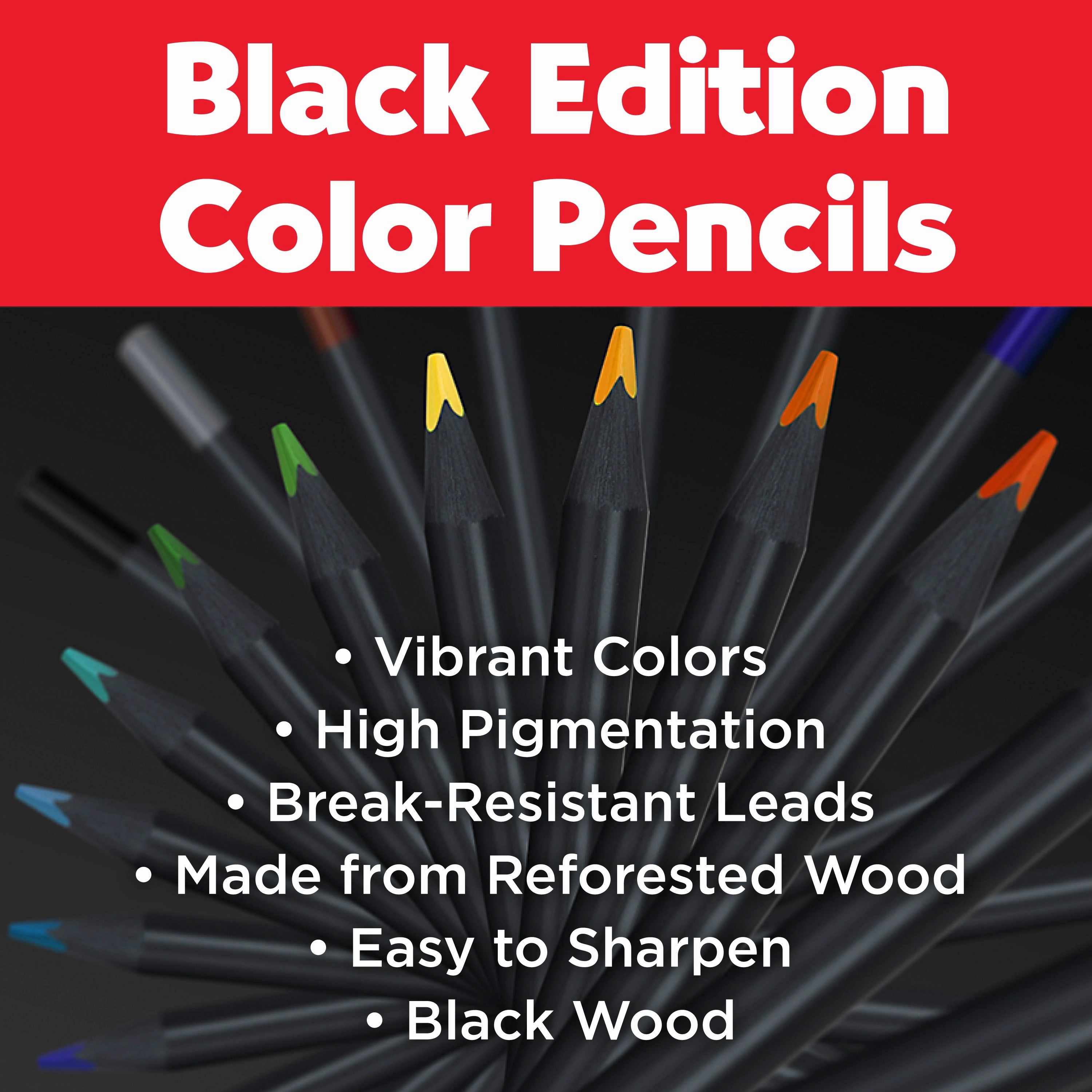 Faber-Castell Black Edition 24-Count Colored Pencils Set