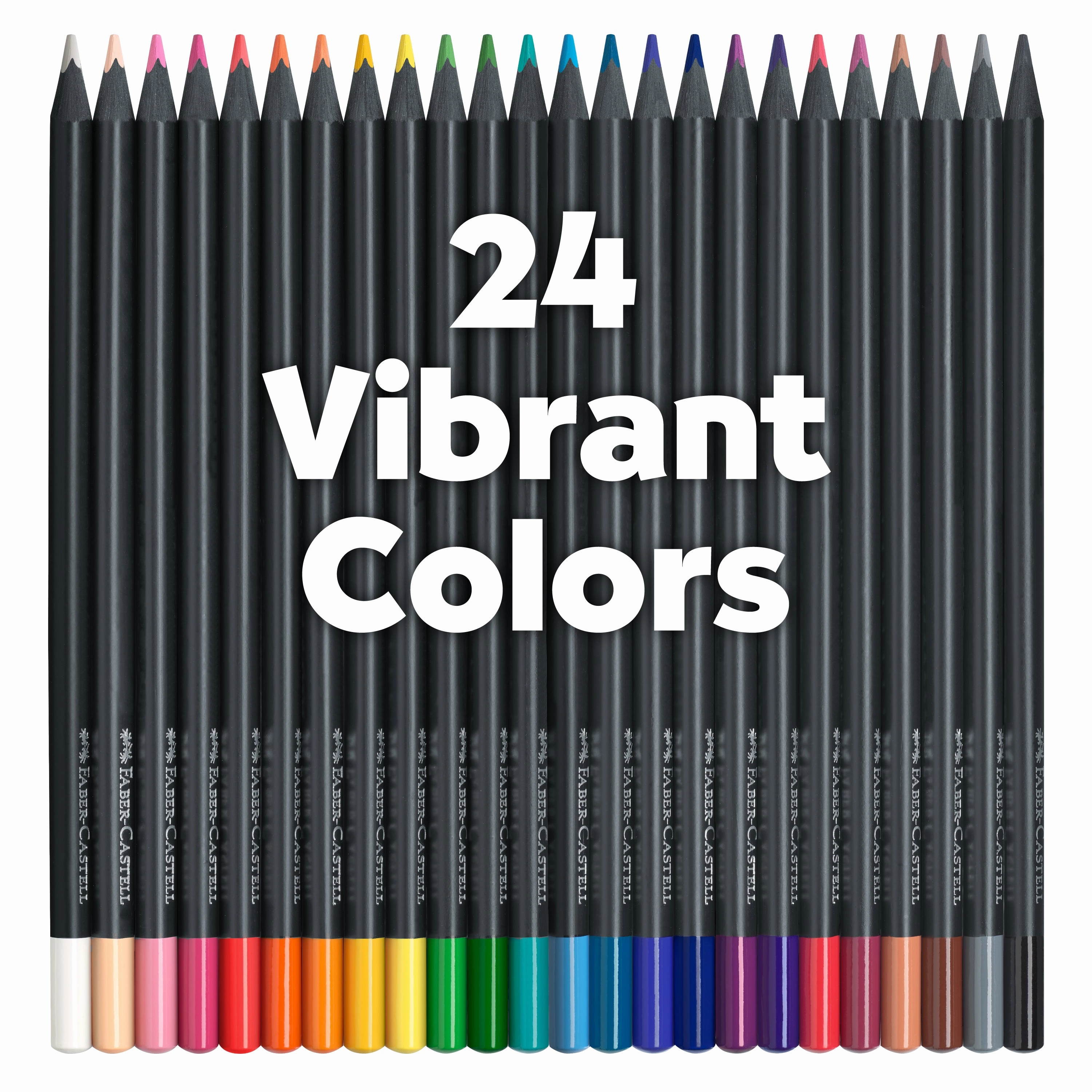 Faber-Castell Black Edition 24-Count Colored Pencils Set