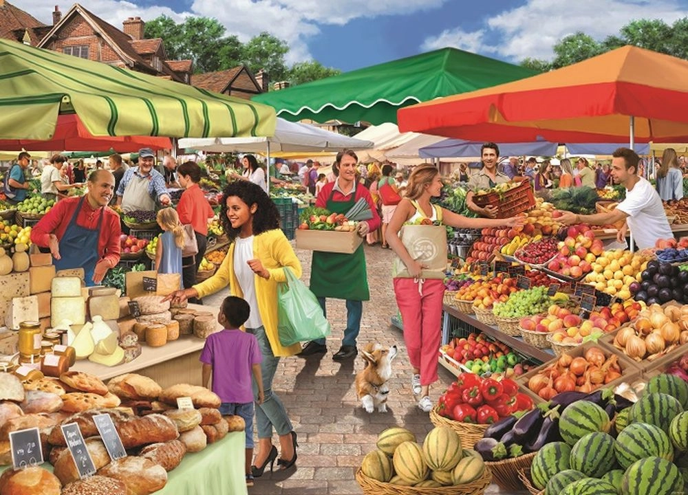 Farmers Market 1000 Piece Jigsaw Puzzle