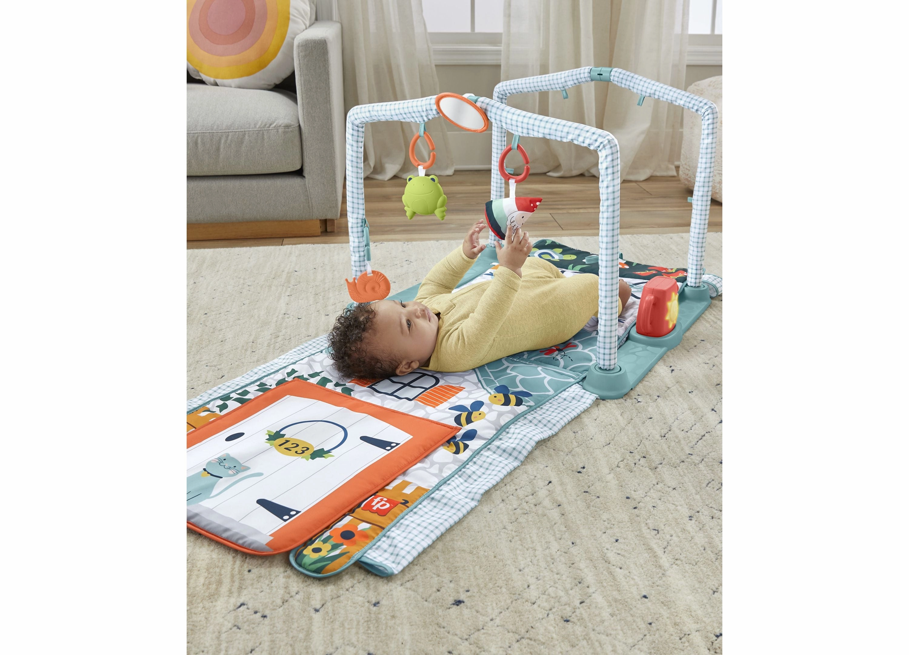 Fisher-Price 3-in-1 Crawl & Play Activity Gym Cottage Theme