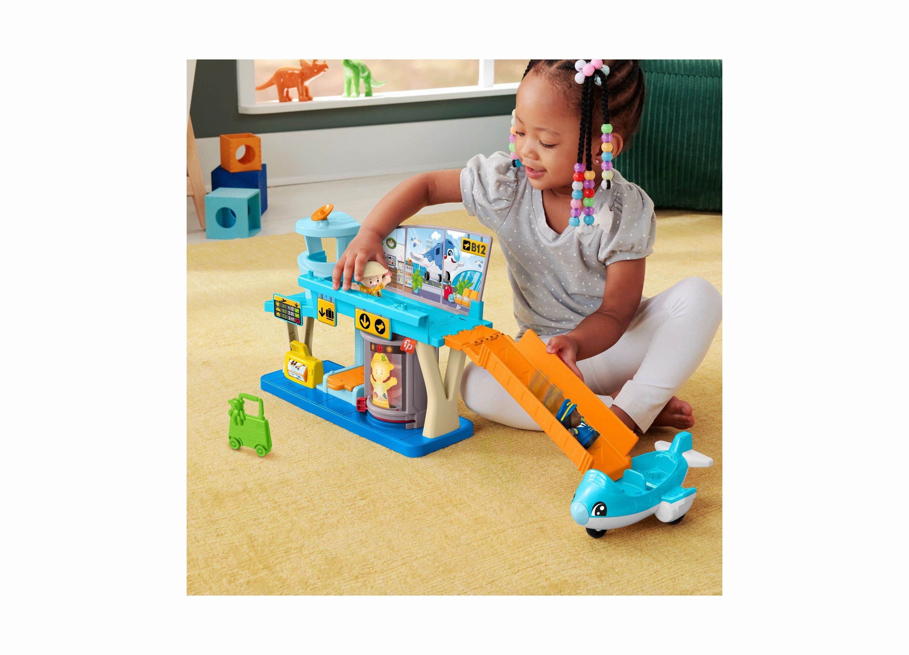 Fisher-Price Little People Everyday Adventures Airport Playset with Airplane and Figures