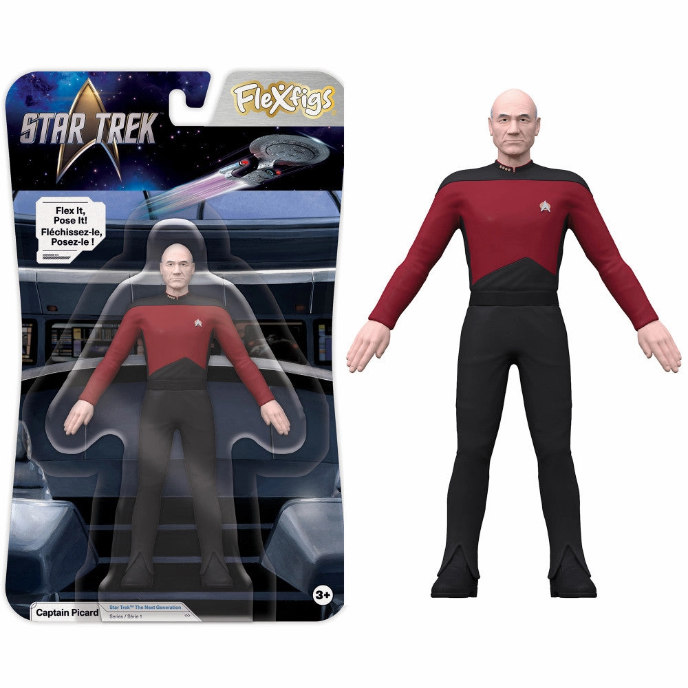 FleXfigs Star Trek Articulated Figures - Captain Kirk & Captain Picard