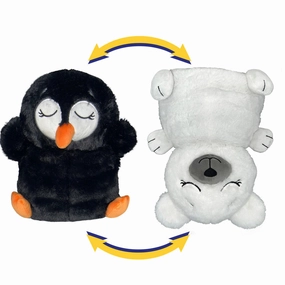 FlipaZoo 2-in-1 Penguin to Bear Reversible Plush - Dual Character Cuddly Toy