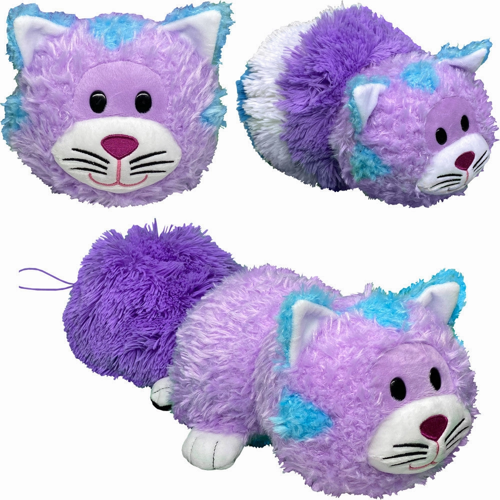FlipaZoo Magic Tails 2-in-1 Plush - Transforming Purple Cat to Blue Husky