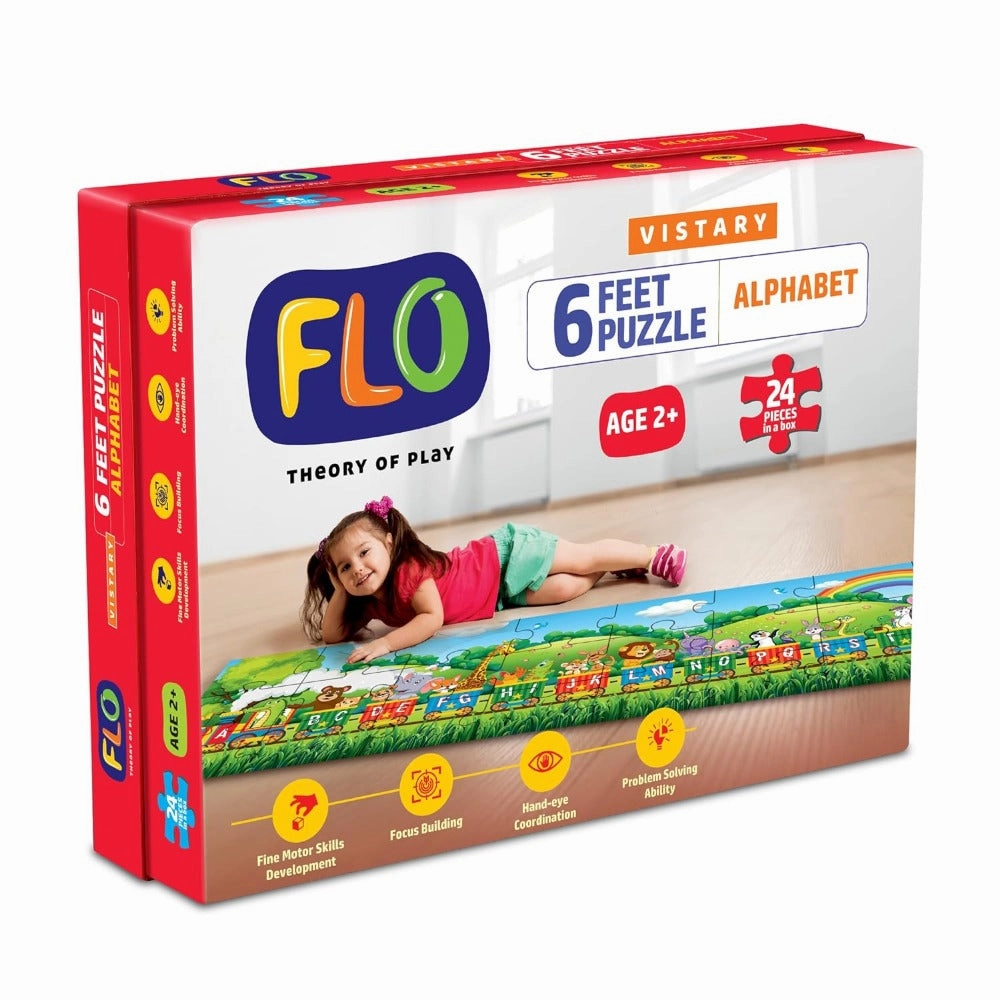 FLO Toys 6 Feet Puzzle Alphabet Floor Puzzle For Kids Ages 2 