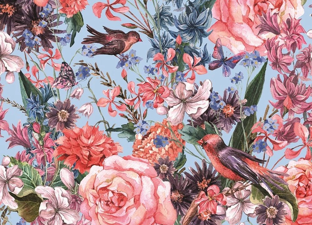 Flowers & Birds 1000 Piece Jigsaw Puzzle