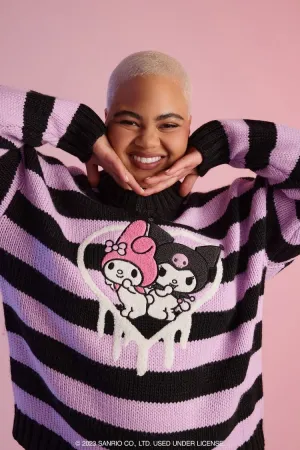 Forever 21 Knit Plus Women's My Melody & Kuromi Sweater Purple/Multi Forever 21