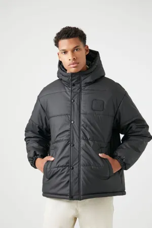 Forever 21 Men's Disney Mickey Mouse Puffer Bubble Coat Jacket Black/Multi Forever 21