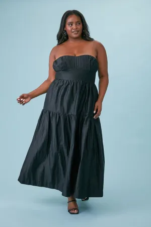Forever 21 Plus Women's Satin Midi Dress Black Forever 21