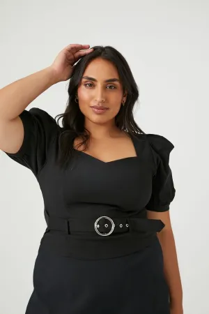 Forever 21 Plus Women's Sweetheart Top Black Forever 21