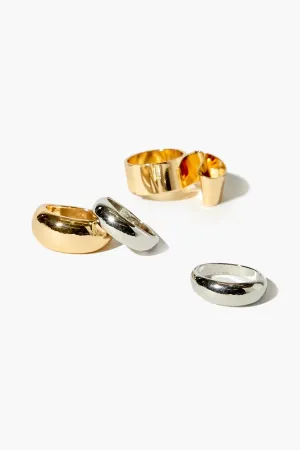 Forever 21 Women's Abstract Ring Set Gold/Silver Forever 21