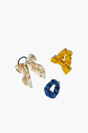 Forever 21 Women's Bow Hair Scrunchie Set Yellow/Multi Forever 21