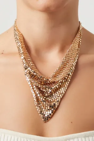 Forever 21 Women's Chainmail Statement Necklace Gold Forever 21