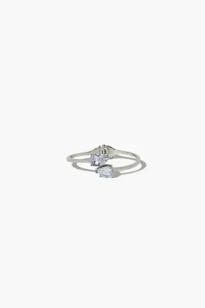 Forever 21 Women's CZ Bangle Bracelet Silver/Clear Forever 21