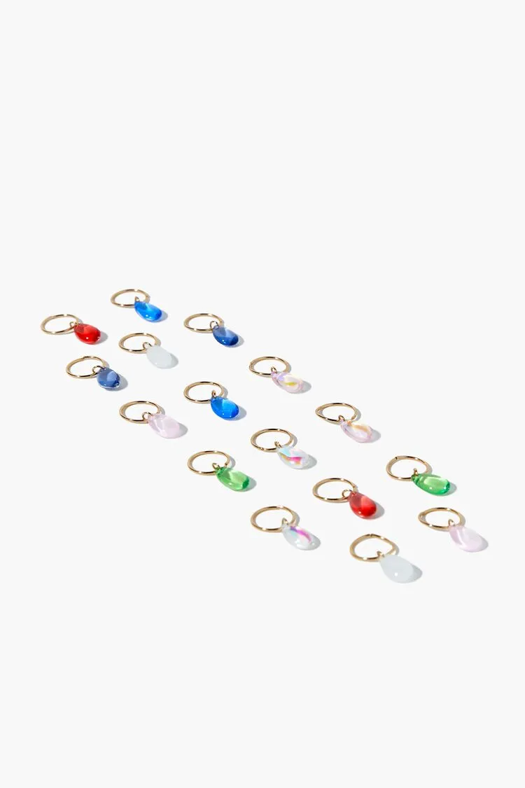 Forever 21 Women's Faux Gem Hair Ring Set Pink/Multi Forever 21