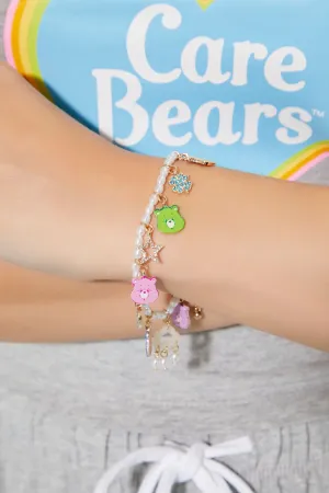 Forever 21 Women's Faux Pearl Care Bears Charm Bracelet Gold/Multi Forever 21