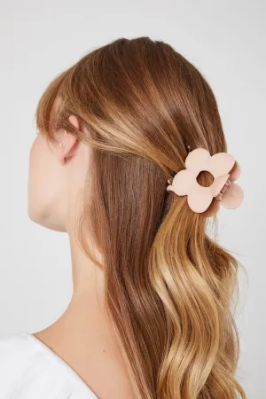 Forever 21 Women's Floral Hair Claw Clip Tan Forever 21