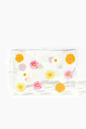 Forever 21 Women's Floral Print Makeup Bag Clear/Multi Forever 21