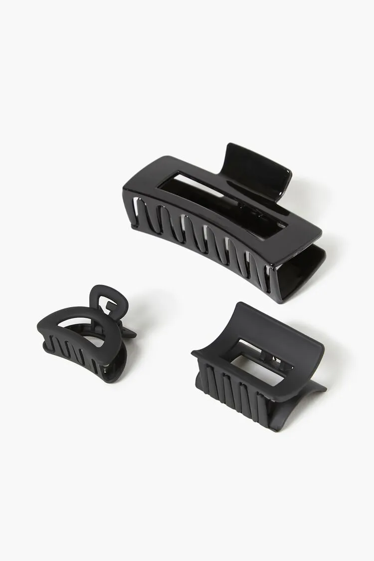 Forever 21 Women's Geo Claw Hair Clip Set Black Forever 21