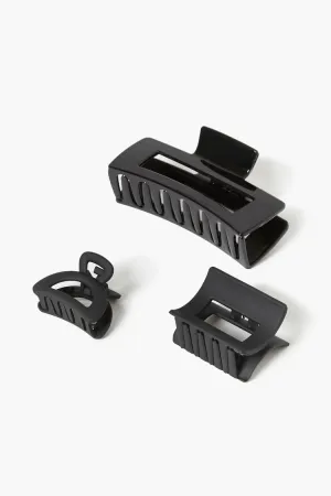 Forever 21 Women's Geo Claw Hair Clip Set Black Forever 21