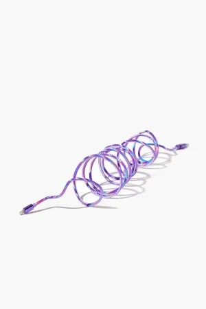 Forever 21 Women's Iridescent Charging Cable Cord Purple Forever 21