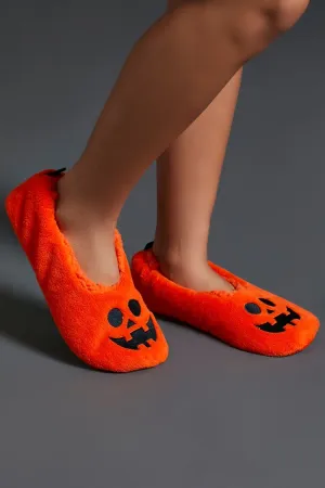 Forever 21 Women's Jack-o-Lantern House Slippers Orange/Multi Forever 21