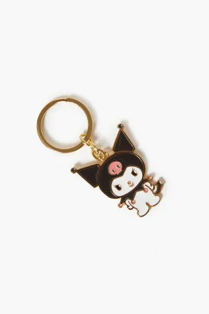 Forever 21 Women's Kuromi Metal Keychain White/Gold Forever 21