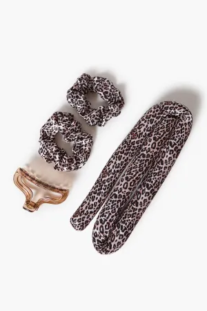 Forever 21 Women's Leopard Print Heatless Curling Rod Set Black/Multi Forever 21