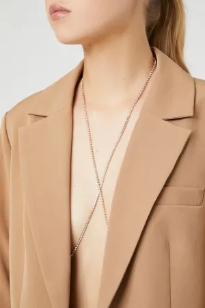 Forever 21 Women's Rhinestone Caged Body Chain Gold/Clear Forever 21