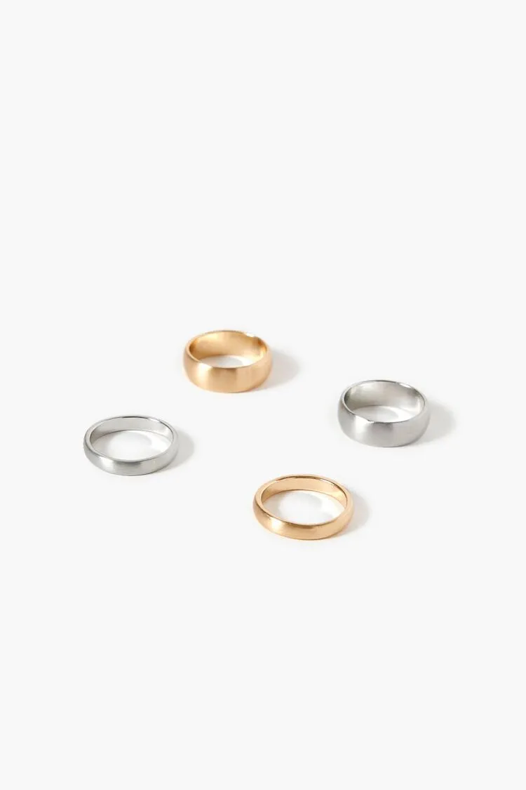 Forever 21 Women's Smooth Band Ring Set Gold/Silver Forever 21