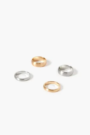 Forever 21 Women's Smooth Band Ring Set Gold/Silver Forever 21