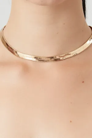 Forever 21 Women's Snake Chain Choker Necklace Gold Forever 21