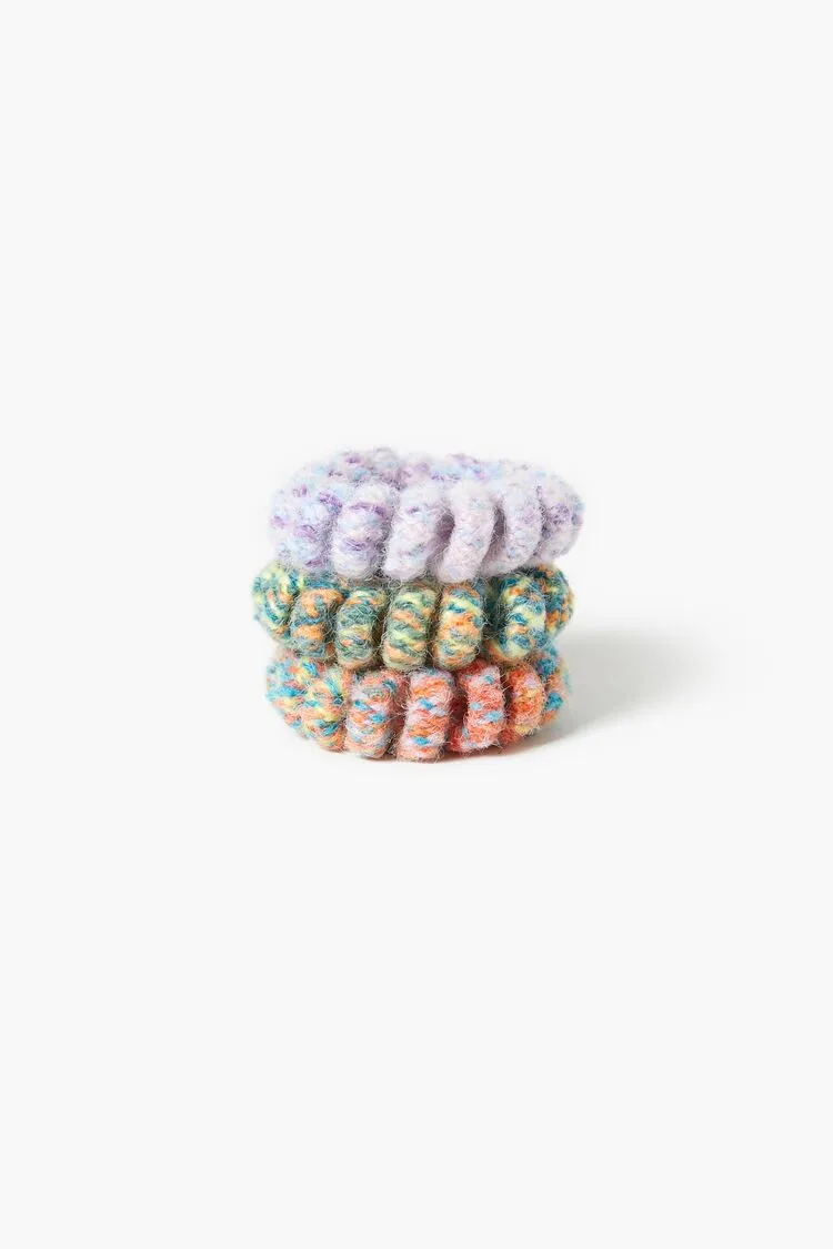 Forever 21 Women's Spiral Scrunchie Set Orange/Multi Forever 21