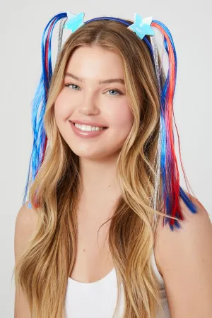 Forever 21 Women's Star Hair Extension Headband Red/Blue Forever 21
