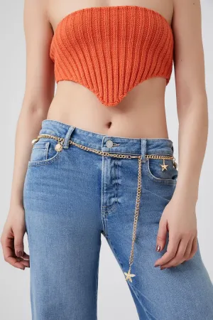 Forever 21 Women's Starfish Charm Chain Belt Gold Forever 21