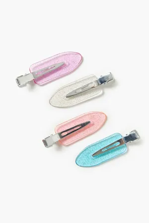 Forever 21 Women's Transparent Glitter Hair Clip Set Pink/Multi Forever 21
