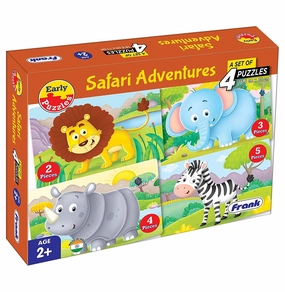 Frank Animals Early Puzzles Safari Adventures  Set Of 4