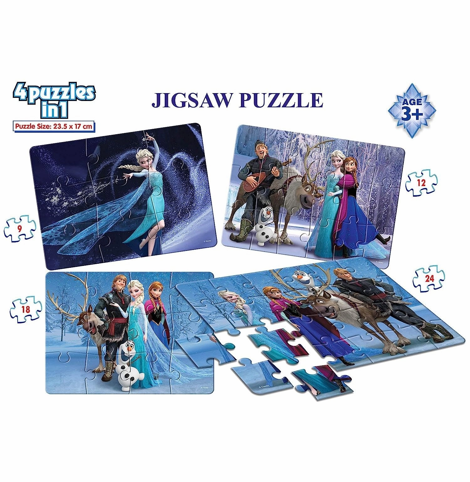 Frank Frozen 3 In 1 Puzzle
