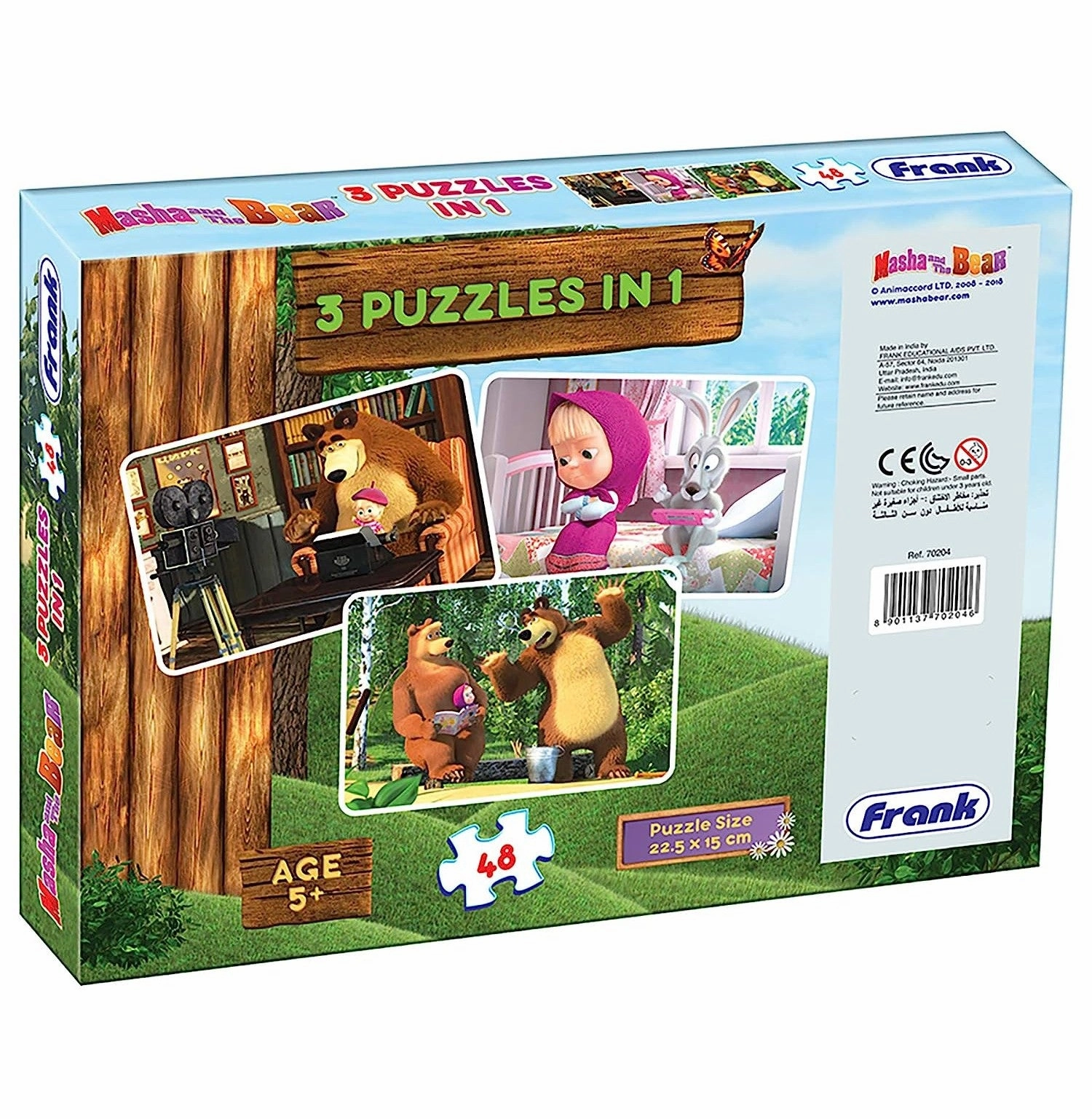 Frank Masha The Bear 3In1 Puzzle
