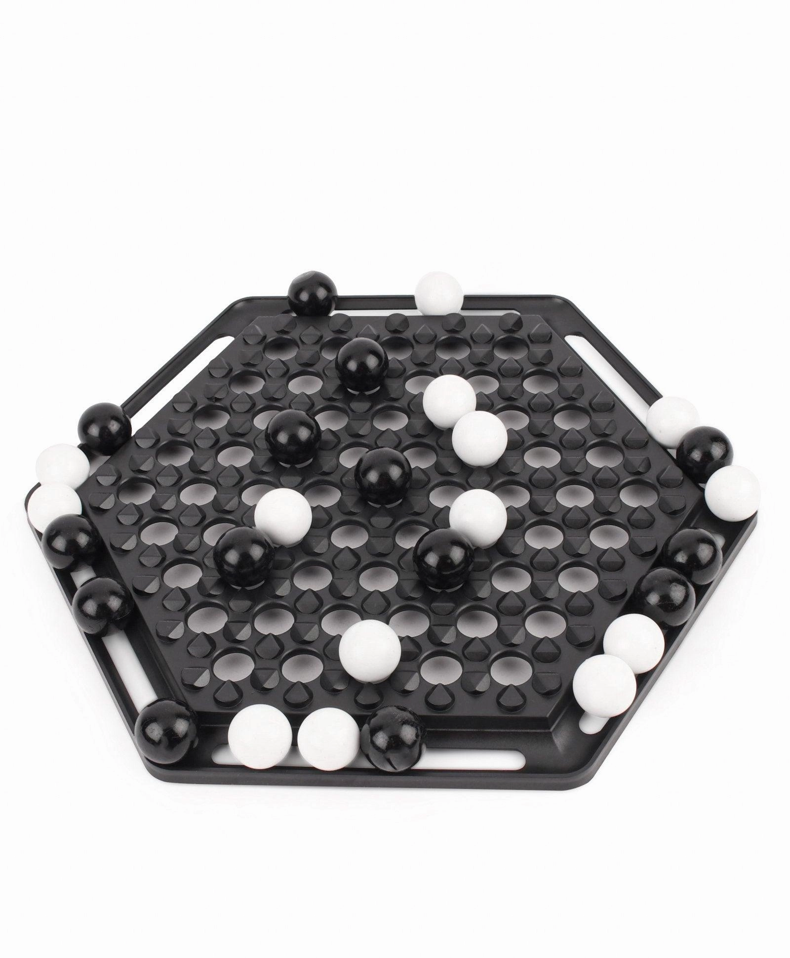 Funskool Abalone Strategical Hexagonal Board Game - Black And White