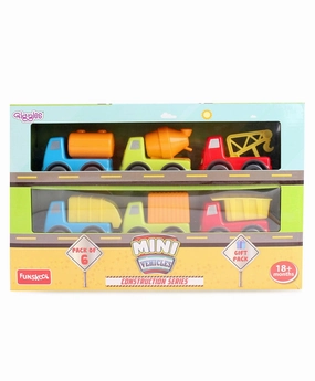 Funskool Giggles Mini Vehicle Construction Series Gift Pack of 6 for Ages 2 