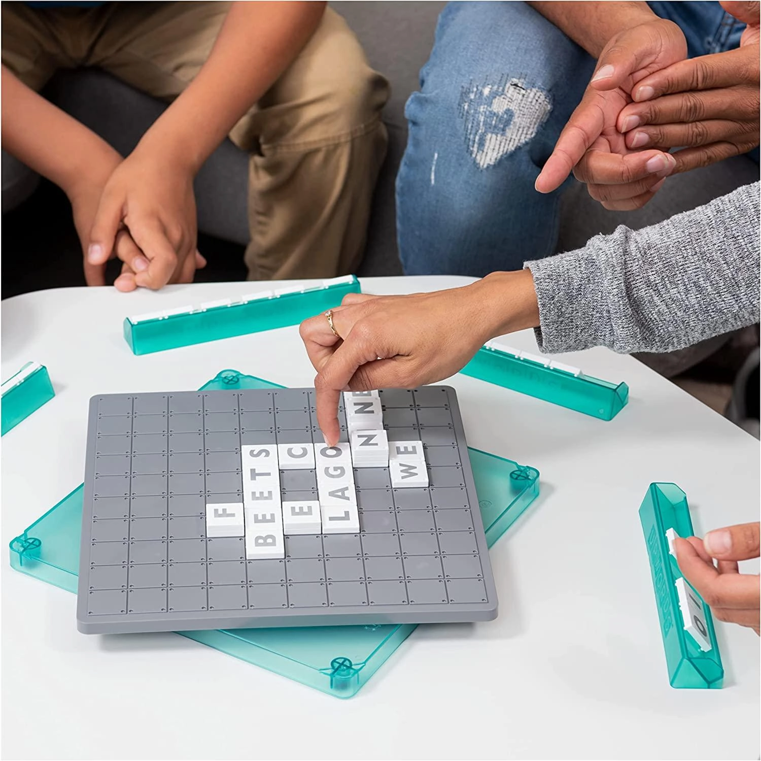 Funskool Upwords - Fun and Challenging Family Word Game with Stackable Letter Tiles for Ages 8 